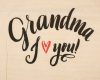 Anyák napi nagymamás vászontáska Grandma I love you felirattal