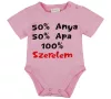 Rövid ujjú feliratos baba body