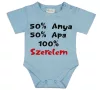 Rövid ujjú feliratos baba body