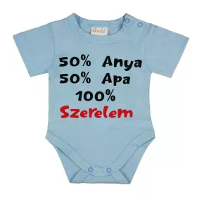 Rövid ujjú feliratos baba body