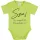 Rövid ujjú feliratos baba body zöld