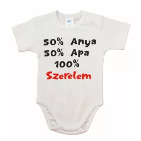 Rövid ujjú bébi kombidressz