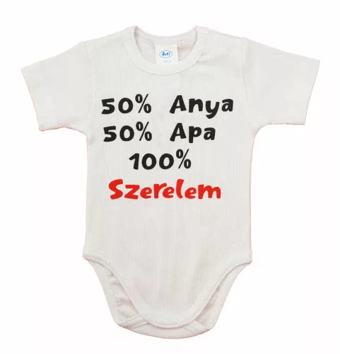 Rövid ujjú bébi kombidressz