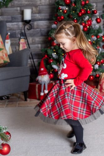 Kockás alkalmi szoknya