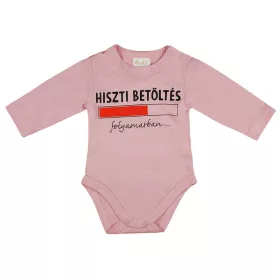 Feliratos hosszú ujjú baba body