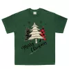 Rövid ujjú férfi póló karácsonyi mintával