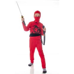 Ninja piros fiú jelmez