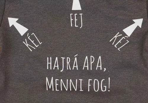 Rövid ujjú feliratos baba body