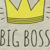 Rövid ujjú baba body "Big Boss" felirattal