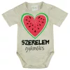 Rövid ujjú baba body "Szerelem gyümölcs" felirattal