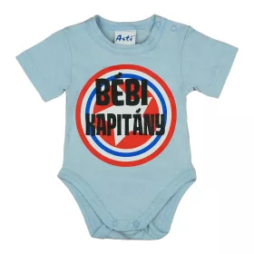   Rövid ujjú baba body "Bébi kapitány" felirattal