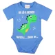 Rövid ujjú feliratos dinós baba body