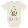 Rövid ujjú baba body avokádós mintával
