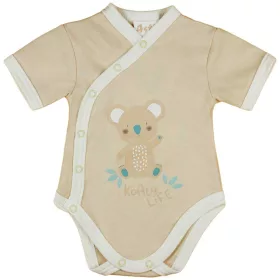 Rövid ujjú baba body koalás mintával