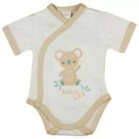 Rövid ujjú baba body koalás mintával