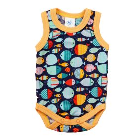 Ujjatlan mintás nyári baba body