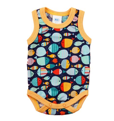 Ujjatlan mintás nyári baba body