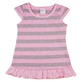 Rövid ujjú vékony pamut kislány ruha