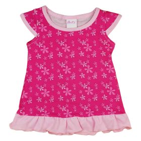 Rövid ujjú vékony pamut kislány ruha