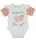 Rövid ujjú baba body szívecskés mintával