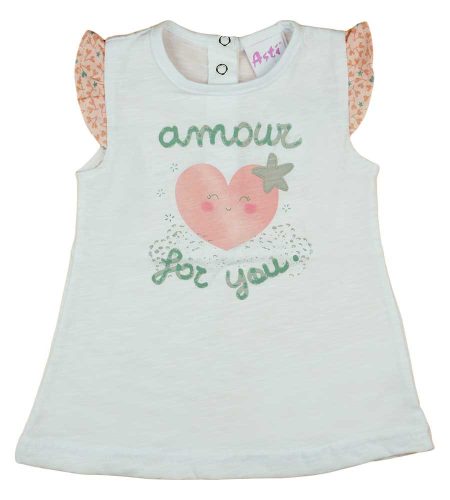 Kislány ujjatlan tunika szívecskés mintával