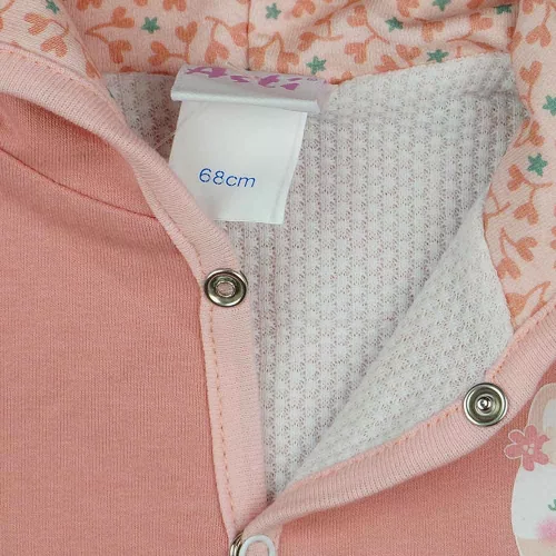 Baba kapucnis kocsikabát cicás mintával