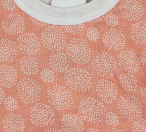 Rövid ujjú mintás kislány baba body