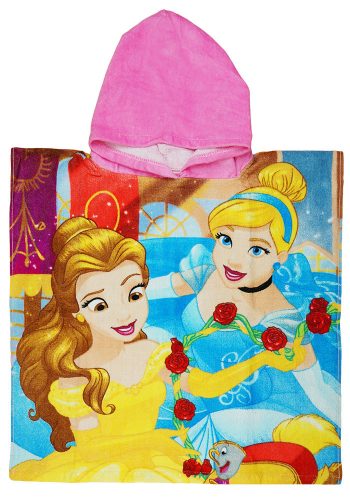 Disney Princess/ Hercegnők mintás kapucnis fürdőponcsó