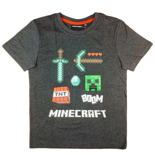 Rövid ujjú fiú póló Minecraft mintával