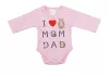 ABR Hosszú ujjú pamut body - Rózsaszín - Mom Dad (68)
