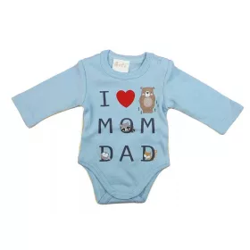 ABR Hosszú ujjú pamut body - Kék - Mom Dad (50)