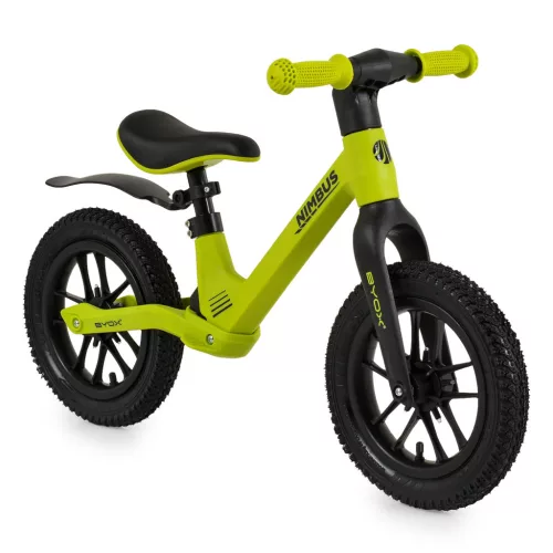 Byox Nimbus futóbicikli fújható, világító kerekekkel (12") - Zöld