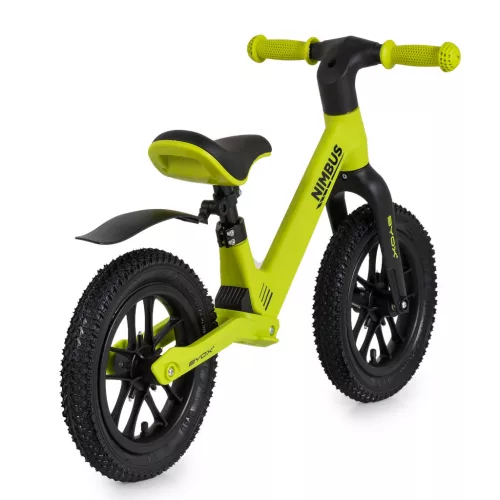 Byox Nimbus futóbicikli fújható, világító kerekekkel (12") - Zöld