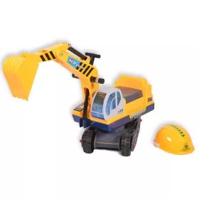   Moni Toys Excavator ráülős kanalas munkagép sisakkal - Sárga