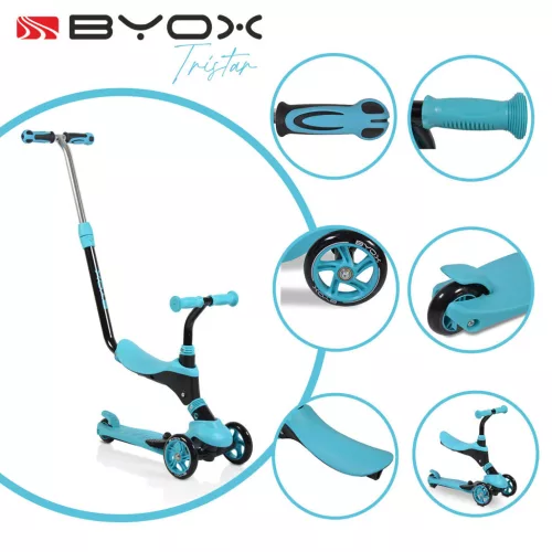 Byox Tristar 3 kerekű 3in1 roller - Kék