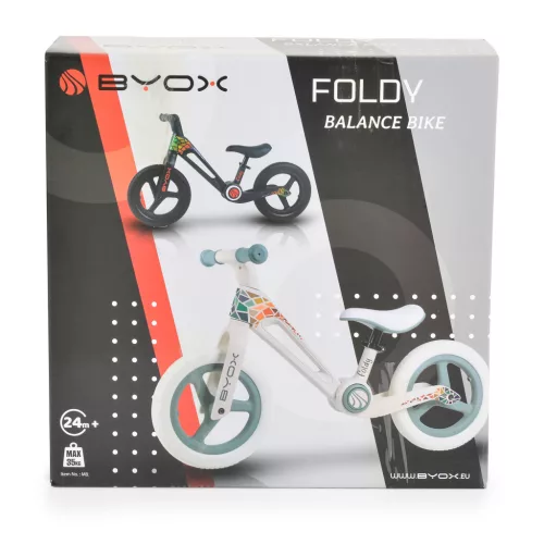 Byox Foldy összecsukható futóbicikli (12") - Fekete