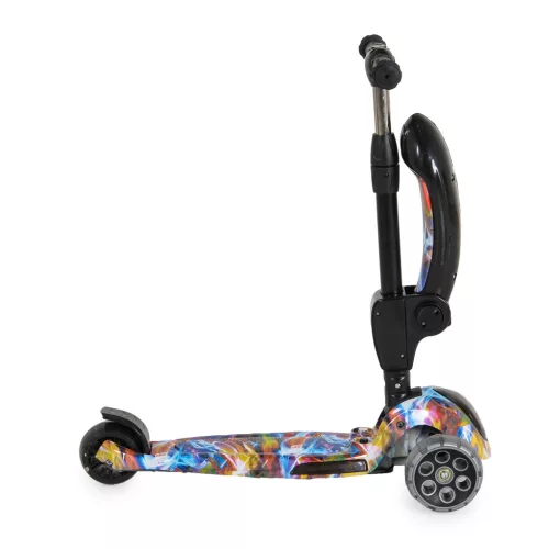 Byox Rumble ráülős, átalakítható 2in1 roller - Fekete - Színes