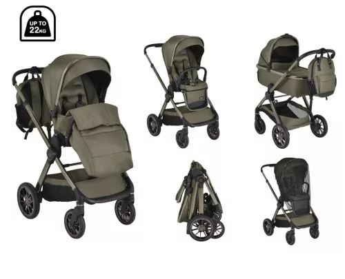 Cangaroo iClick 2in1 multifunkciós babakocsi - Zöld