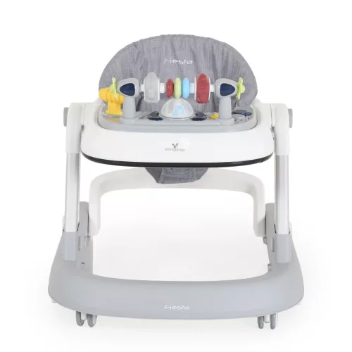 Cangaroo Fiesta zenélő, emelhető 2in1 járássegítő és bébikomp - Szürke