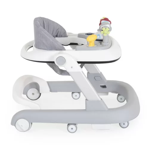 Cangaroo Fiesta zenélő, emelhető 2in1 járássegítő és bébikomp - Szürke