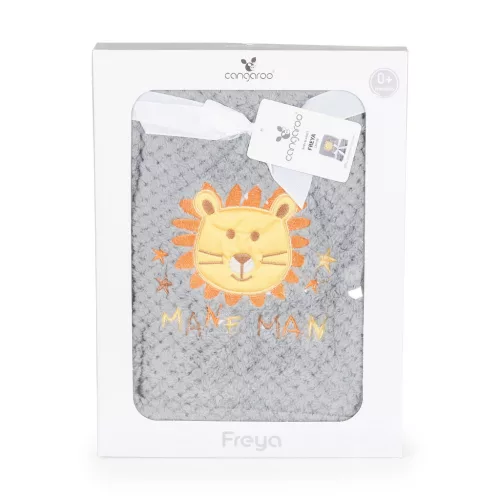 Cangaroo Freya puha takaró díszdobozban (80x110 cm) - Sötétszürke - Oroszlán