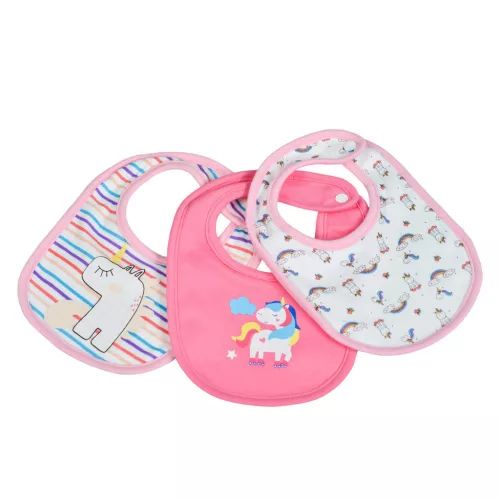 Cangaroo Kay 3 db-os előke újszülött méret - Rózsaszín