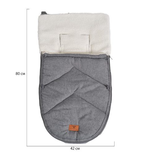 Cangaroo Luxe babakocsi lábzsák 80x42 cm - Szürke