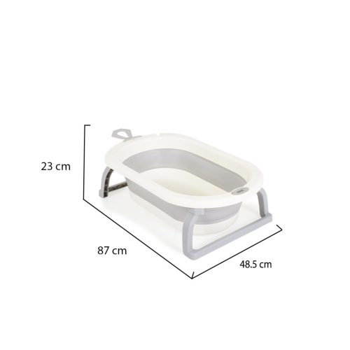 Cangaroo Terra Összecsukható babakád, digitális vízhőmérővel - Szürke