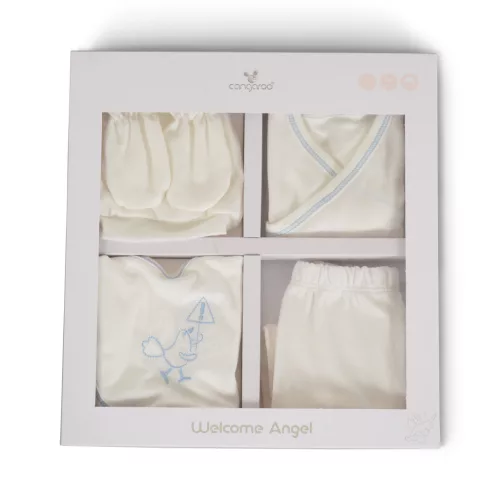 Cangaroo Welcome Little Angel 5 részes babaruha szett díszdobozban - Kék