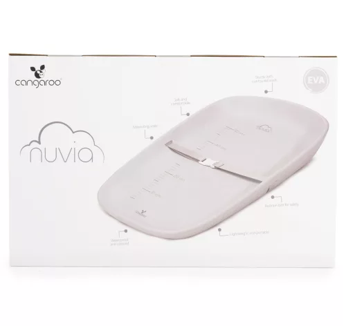 Cangaroo Nuvia szilikon pelenkázó alátét, biztonsági pánttal - Szürke