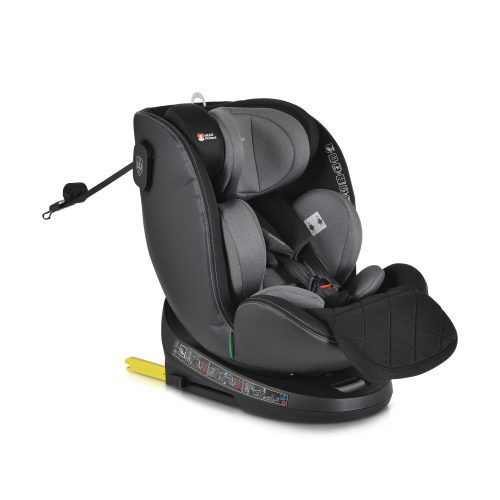 Cangaroo Castor I-Size 360°-ban forgatható ISOFIX gyermekülés, hangjelzéssel (40-150 cm) - Szürke