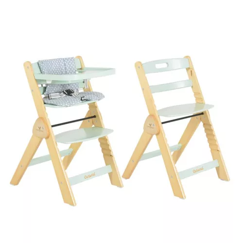 Cangaroo Caramel összecsukható Fa etetőszék - Menta