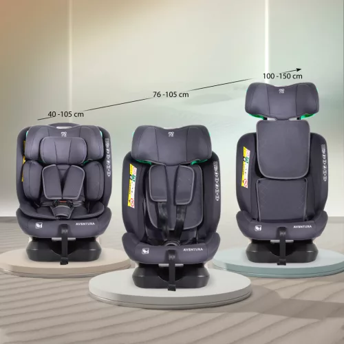 Moni Aventura I-Size gyermekülés (40-150 cm) - Szürke