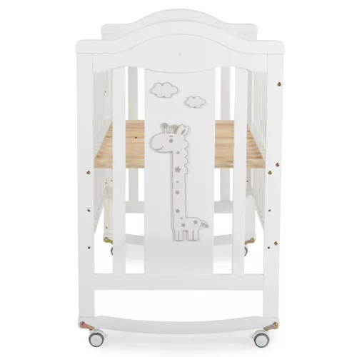 Cangaroo Juno fa babaágy zsiráf mintás, ringatós 60*120cm - Fehér